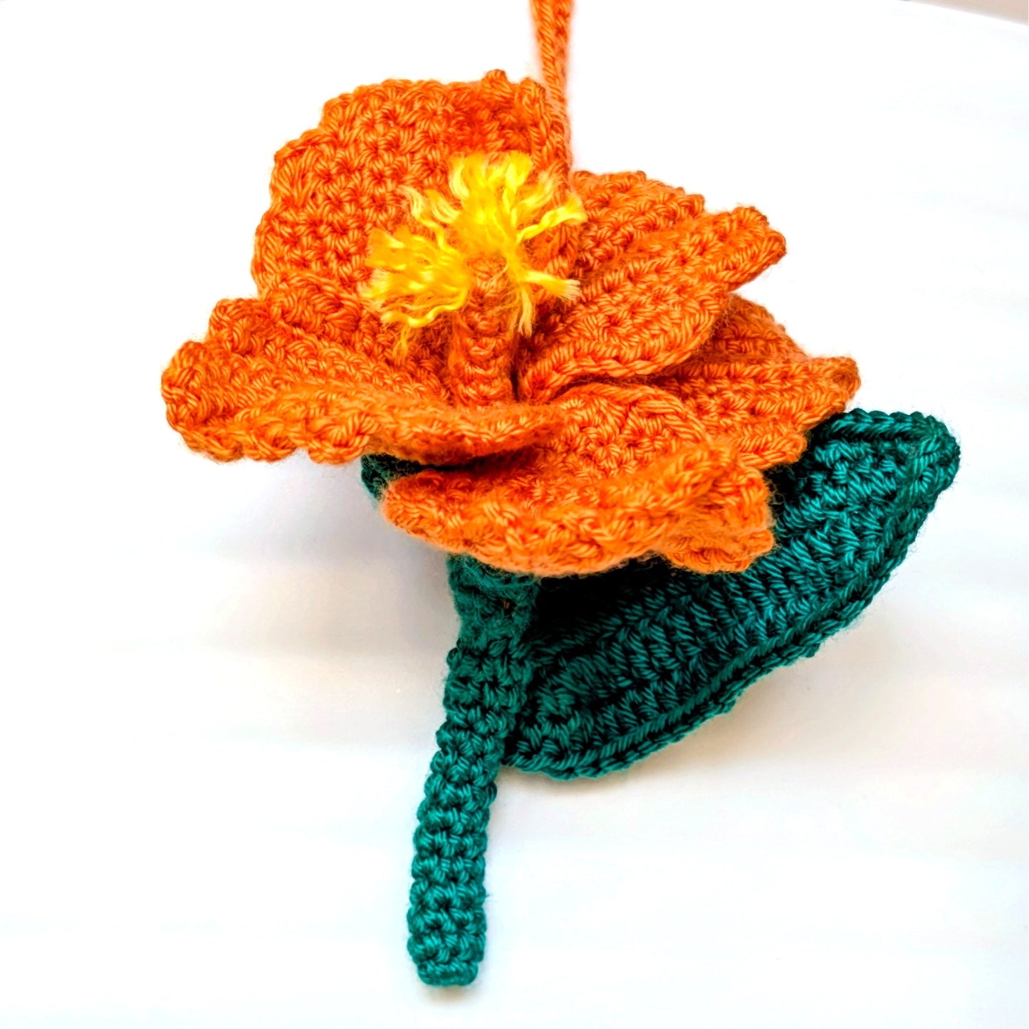 Hibiscus Amigurumi - Handmade Crochet Bag Charm