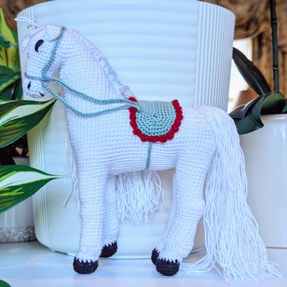 Horse Amigurumi (Contrast Trim Saddle) - Crochet Plushie