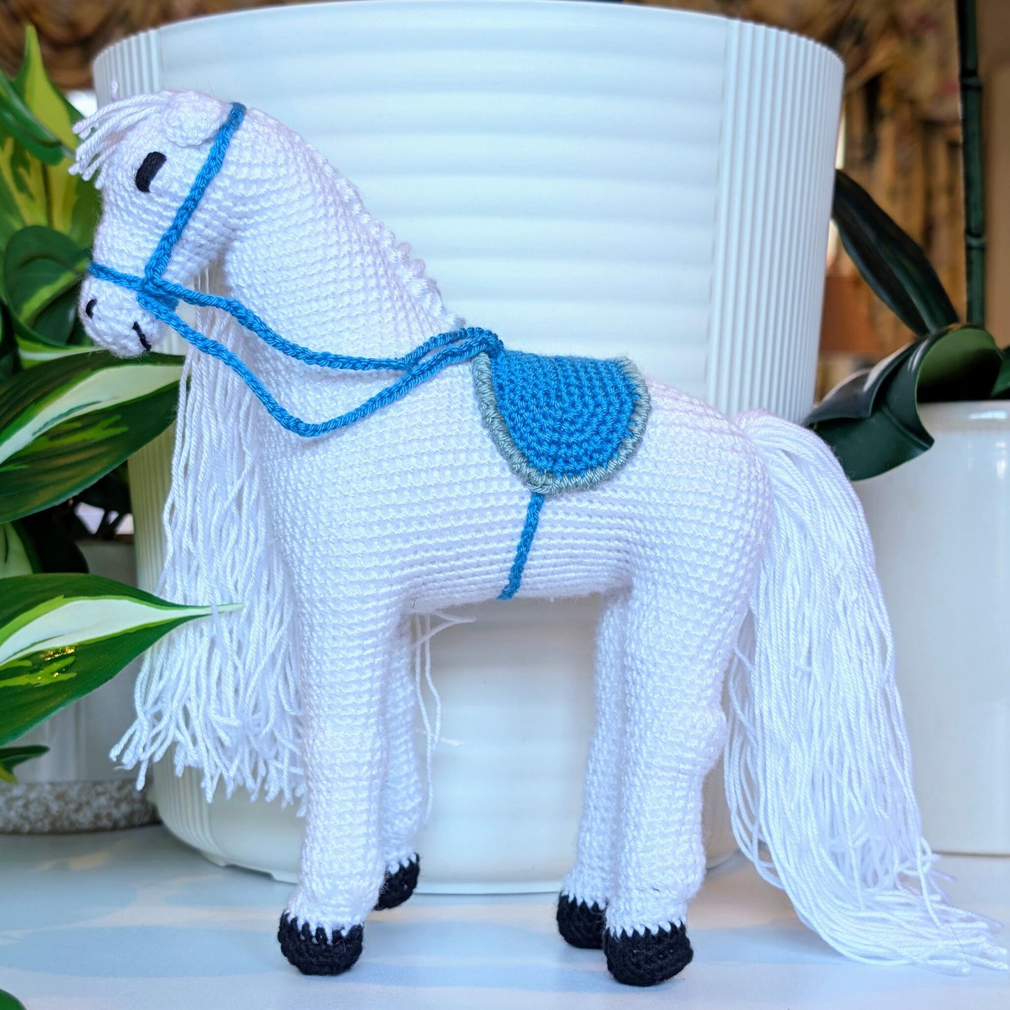 Horse Amigurumi (Contrast Trim Saddle) - Crochet Plushie