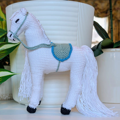 Horse Amigurumi (Contrast Trim Saddle) - Crochet Plushie