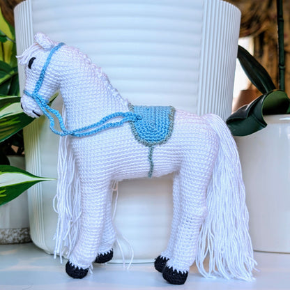 Horse Amigurumi (Contrast Trim Saddle) - Crochet Plushie