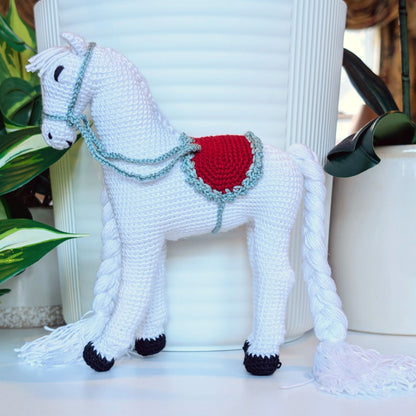 Horse Amigurumi (Contrast Trim Saddle) - Crochet Plushie