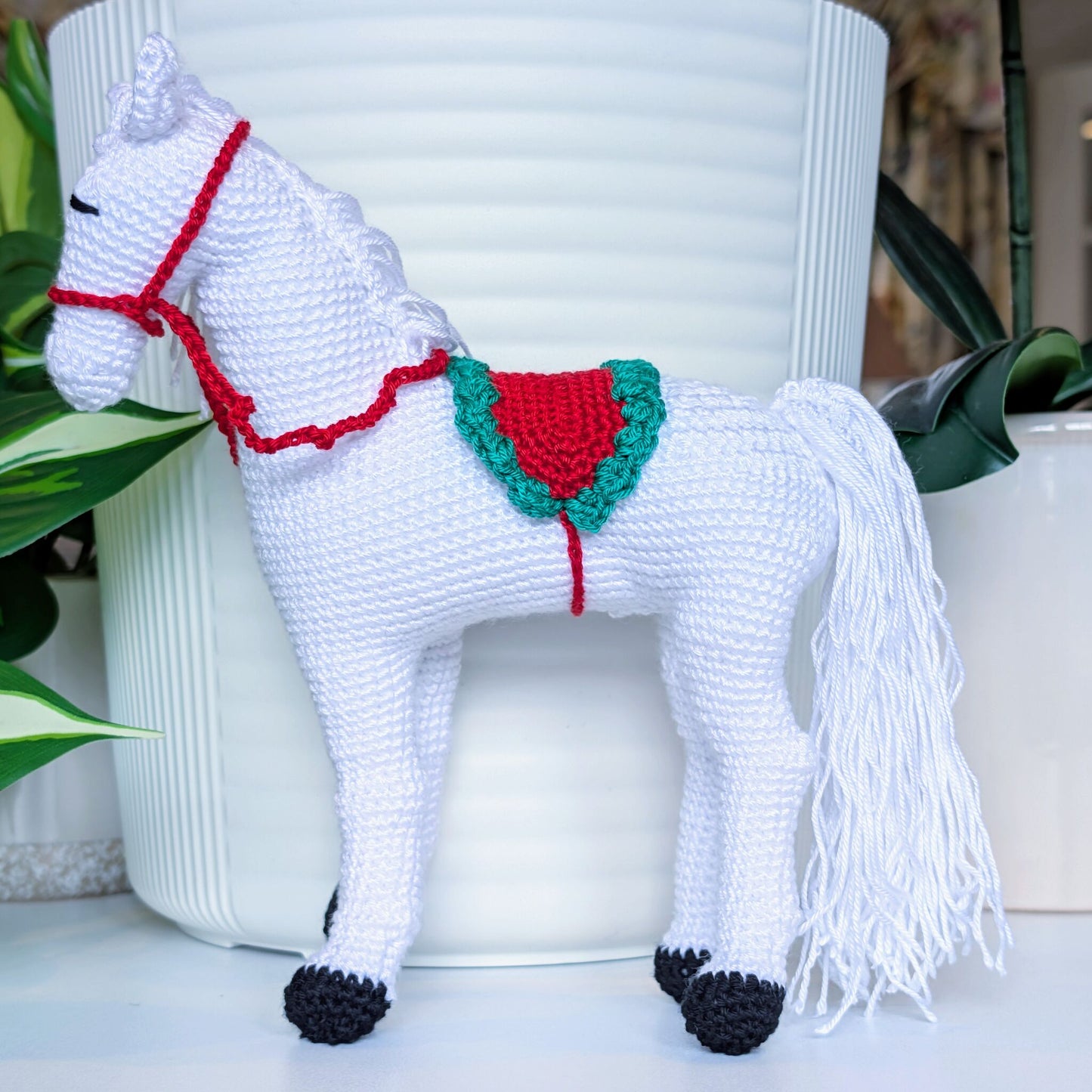 Horse Amigurumi (Contrast Trim Saddle) - Crochet Plushie