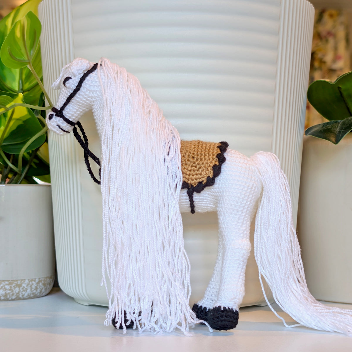 Horse Amigurumi (Contrast Trim Saddle) - Crochet Plushie