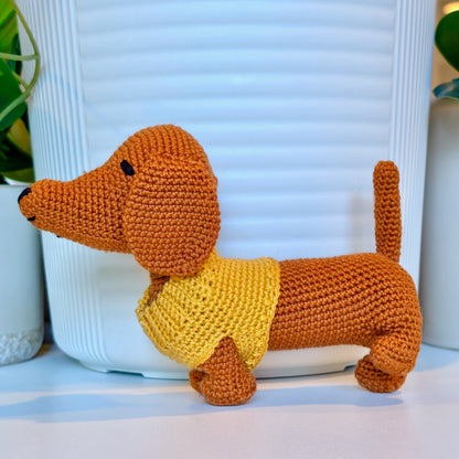 Dachshund Dog (Standard) Crochet Plush - Ginger