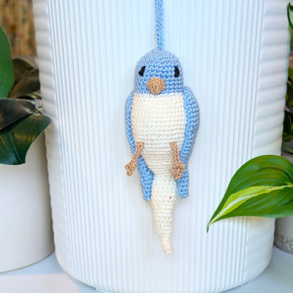 Parakeet Bird - Color Face - Amigurumi Crochet Charm