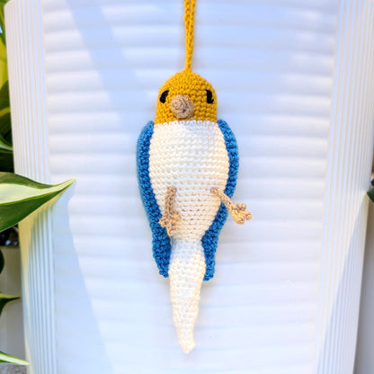 Parakeet Bird - Color Face - Amigurumi Crochet Charm