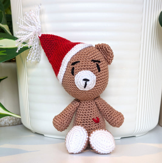 Teddy Bear in Party Hat - S - Amigurumi Crochet Plushie