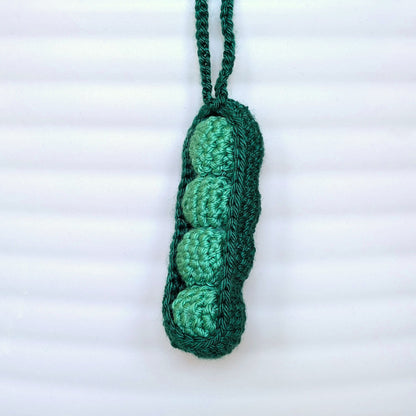 Pea Pod Amigurumi - Handmade Crochet Plush Keychain