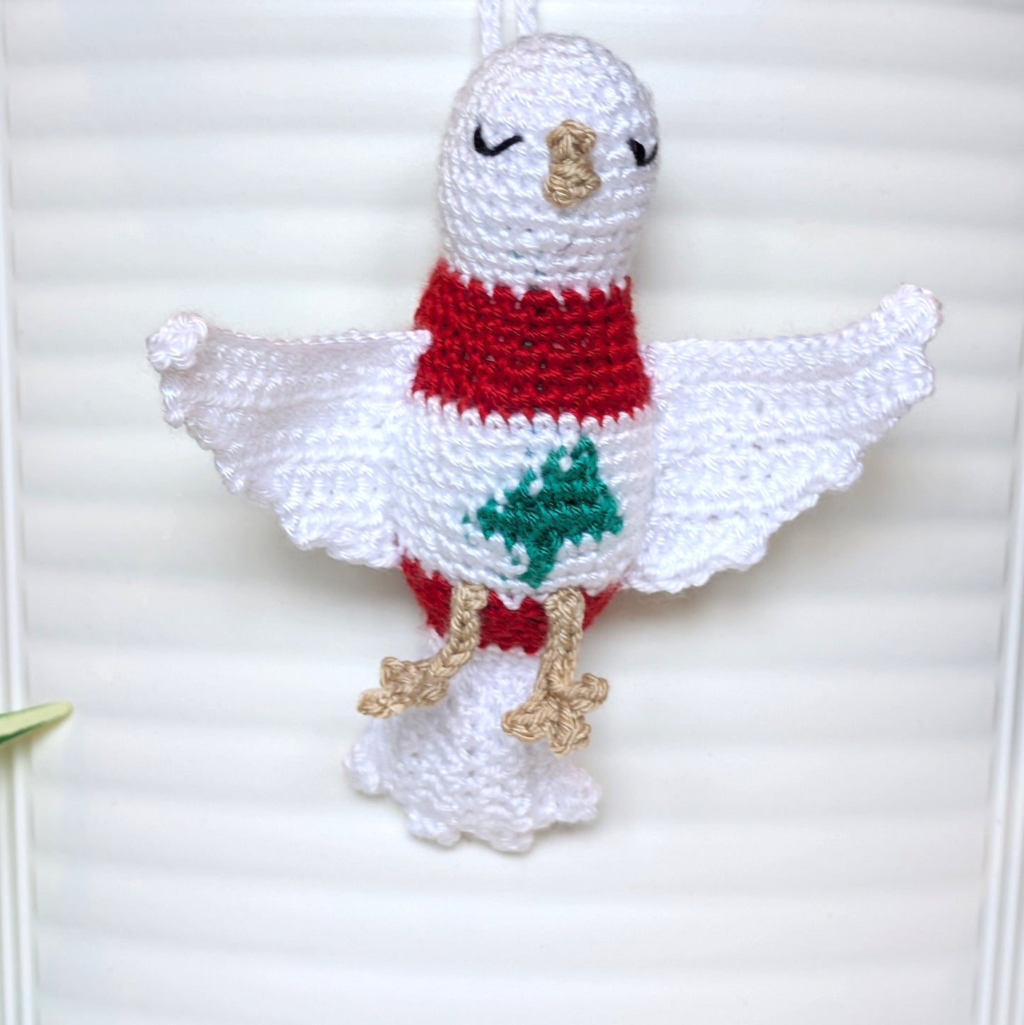 Peace Dove Amigurumi - Flags - Handmade Crochet Bag Charm