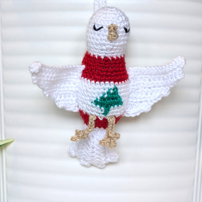 Peace Dove Amigurumi - Flags - Handmade Crochet Bag Charm