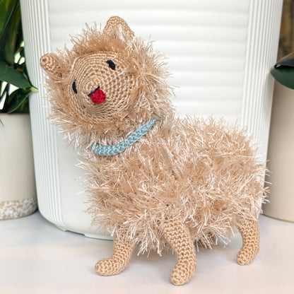 Pomeranian Dog (Pastel Peach) - Crochet Plush