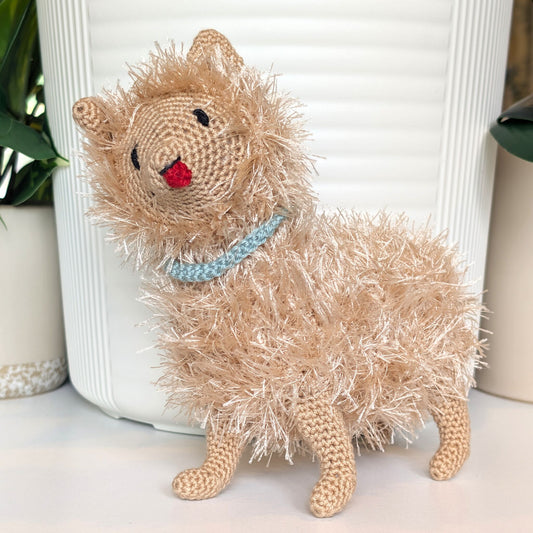 Pomeranian Dog (Pastel Peach) - Crochet Plush