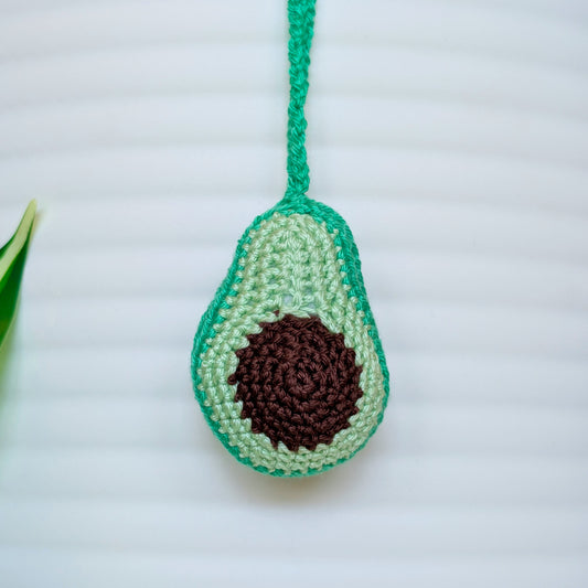Avocado Amigurumi - Handmade Crochet Veggie Charm