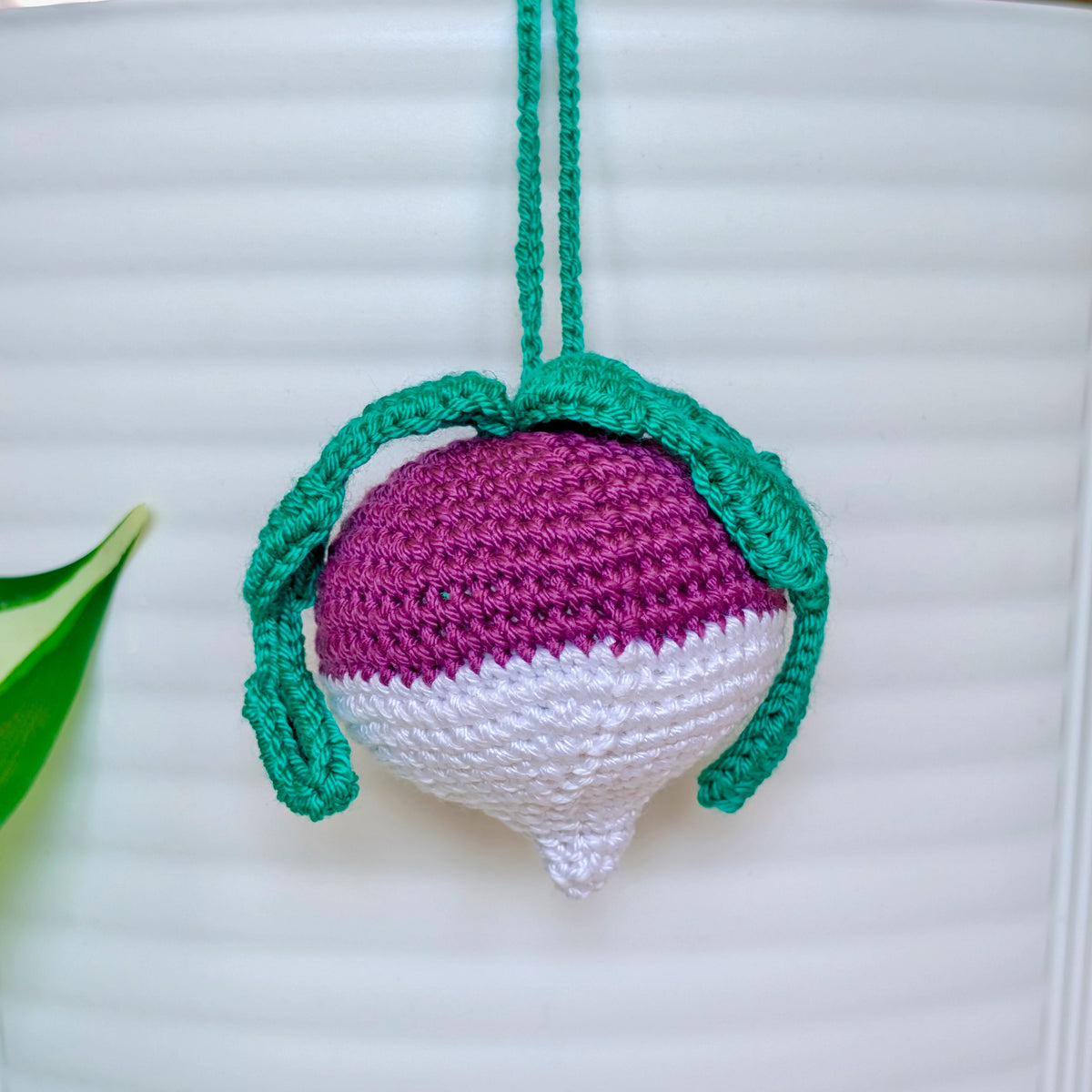 Radish Amigurumi - Handmade Crochet Keychain