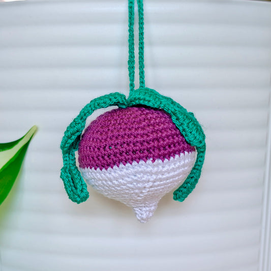 Radish Amigurumi - Handmade Crochet Keychain