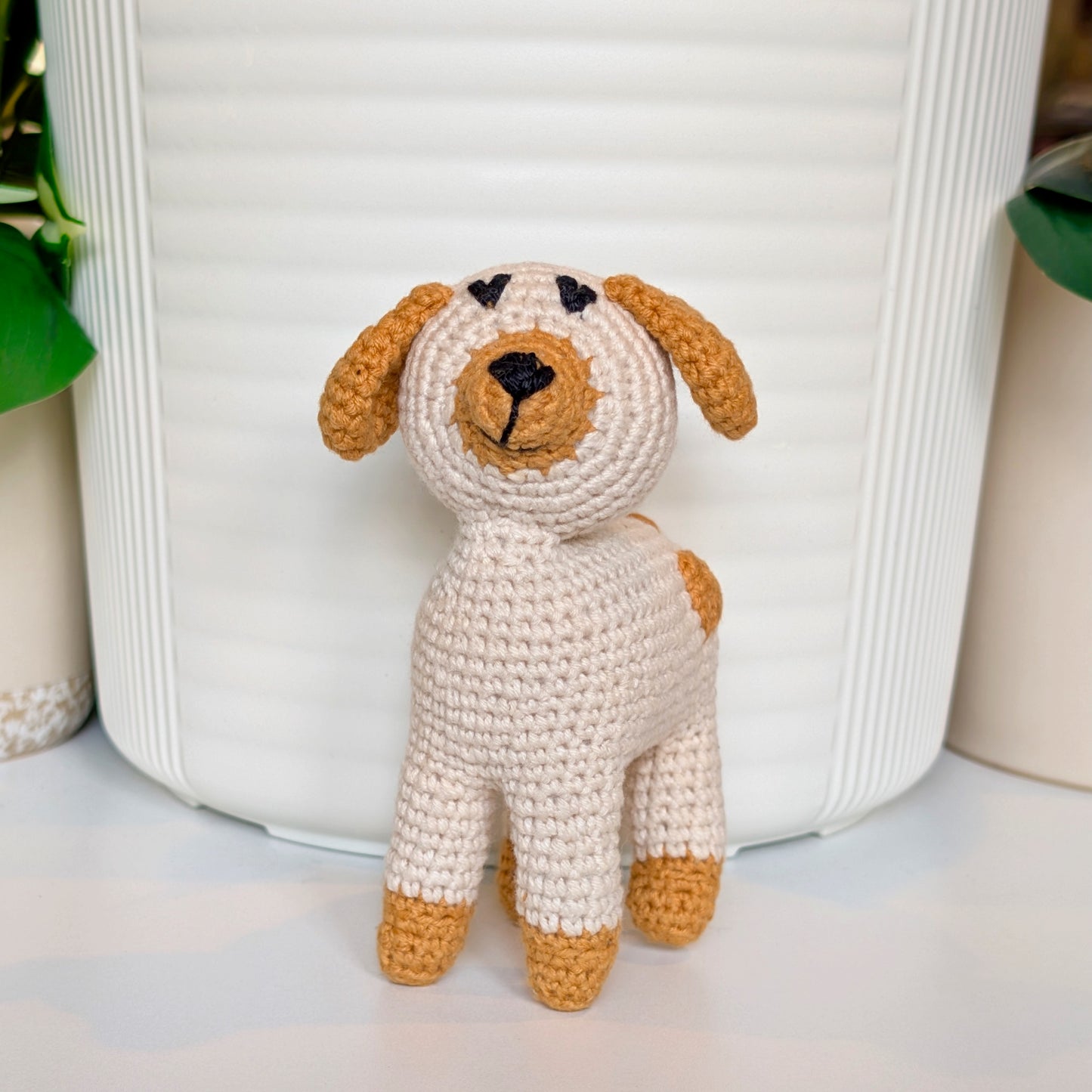 Standing Puppy (Rounded Ears) Crochet Plush