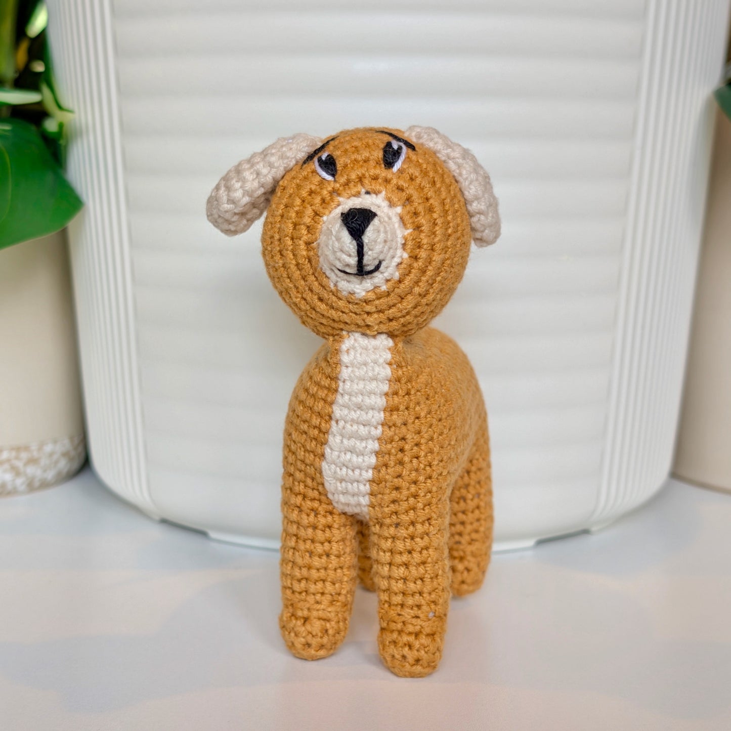 Standing Puppy (Rounded Ears) Crochet Plush