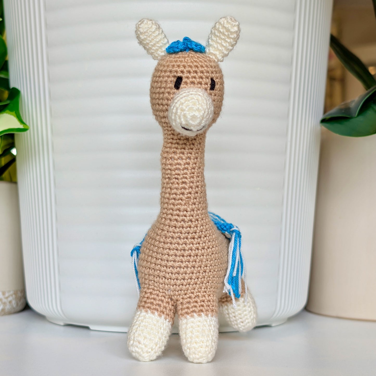 Llama (Vicuña) in Flower Tiara - Crochet Plush