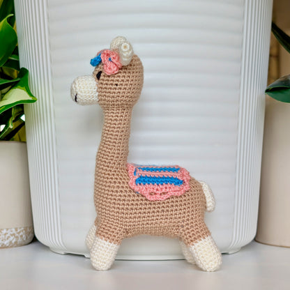 Llama (Vicuña) in Flower Tiara - Crochet Plush
