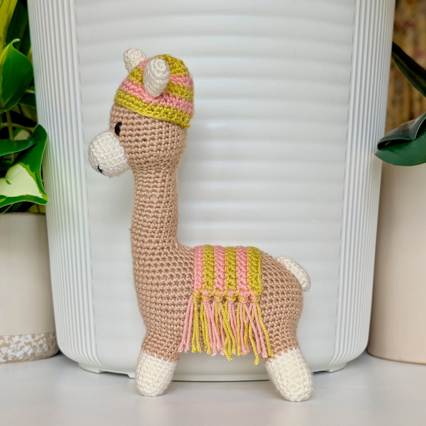 Llama (Vicuña) in Hat - Crochet Plush