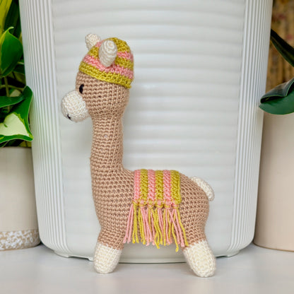 Llama (Vicuña) in Hat - Crochet Plush