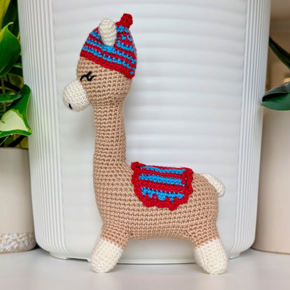 Llama (Vicuña) in Hat - Crochet Plush