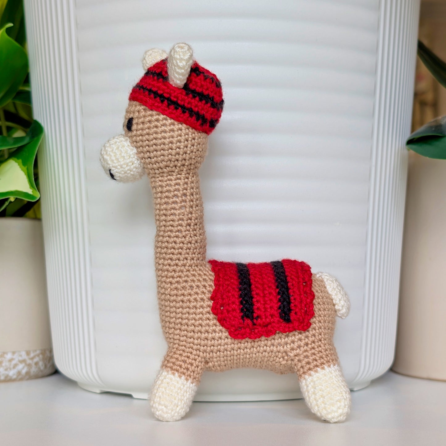 Llama (Vicuña) in Hat - Crochet Plush