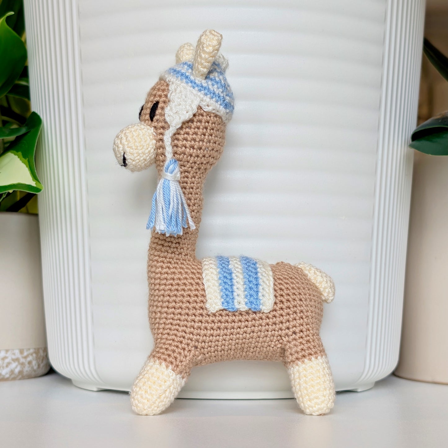 Llama (Vicuña) in Hat - Crochet Plush