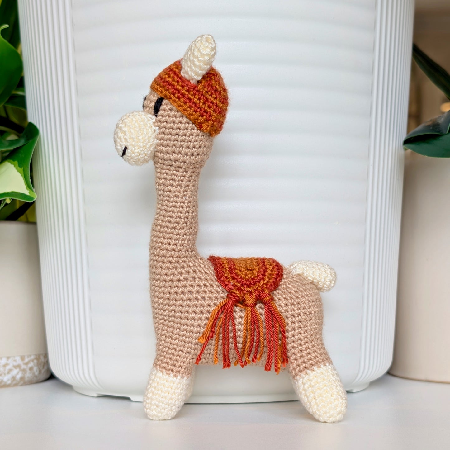 Llama (Vicuña) in Hat - Crochet Plush