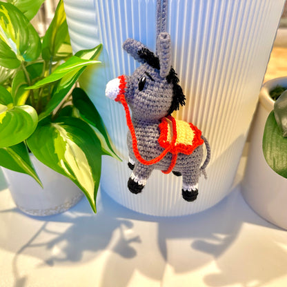 Donkey Amigurumi - Mini/Small - Crochet Plush Charm