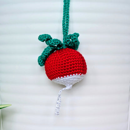 Radish Amigurumi - Handmade Crochet Keychain
