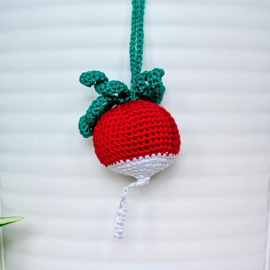 Radish Amigurumi - Handmade Crochet Keychain