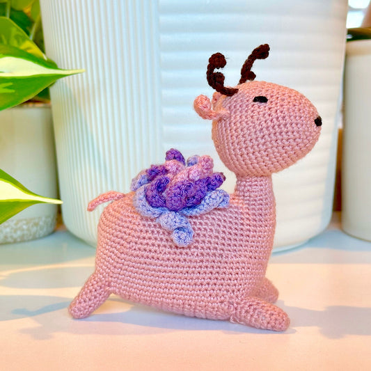Reindeer Amigurumi (Pink) - Crochet Plush Figurine