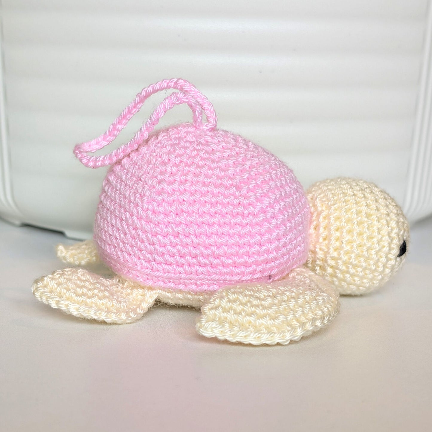 Sea Turtle - White Body Crochet Charm