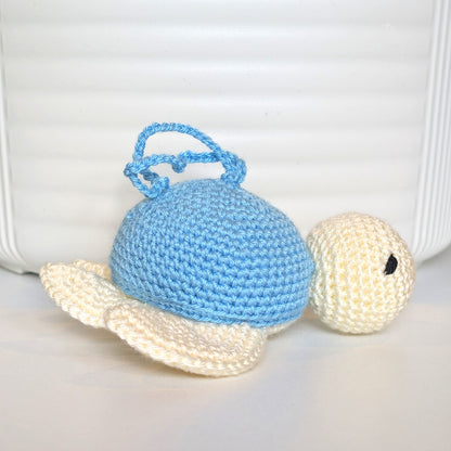 Sea Turtle - White Body Crochet Charm