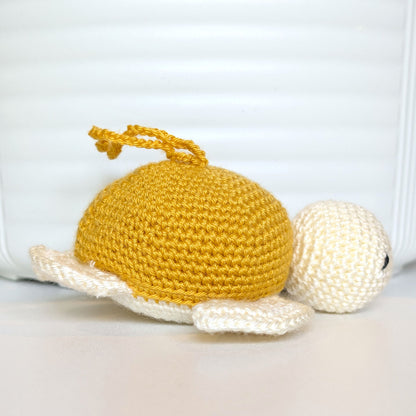 Sea Turtle - White Body Crochet Charm