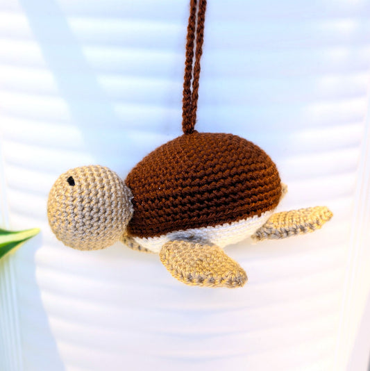 Sea Turtle - Brown Shell - Crochet Amigurumi Plush Figurine