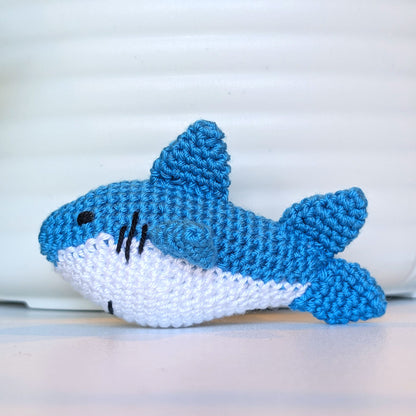 Shark (Blue & White) Crochet Plush