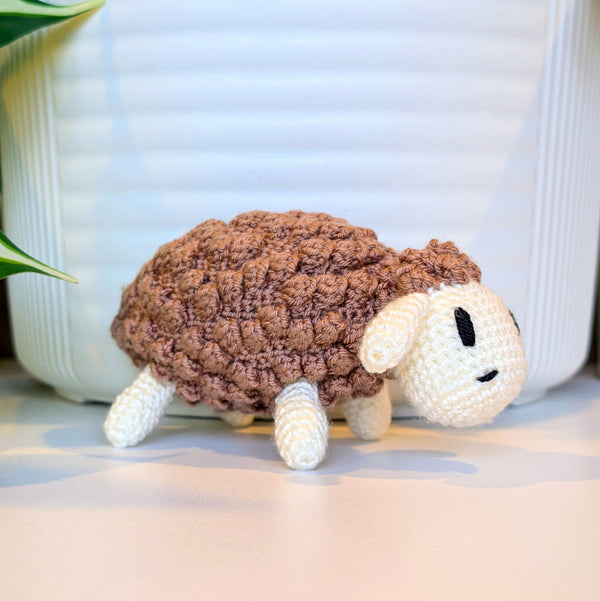 Sheep (Oatmeal Fleece) Amigurumi - Crochet Plush Charm