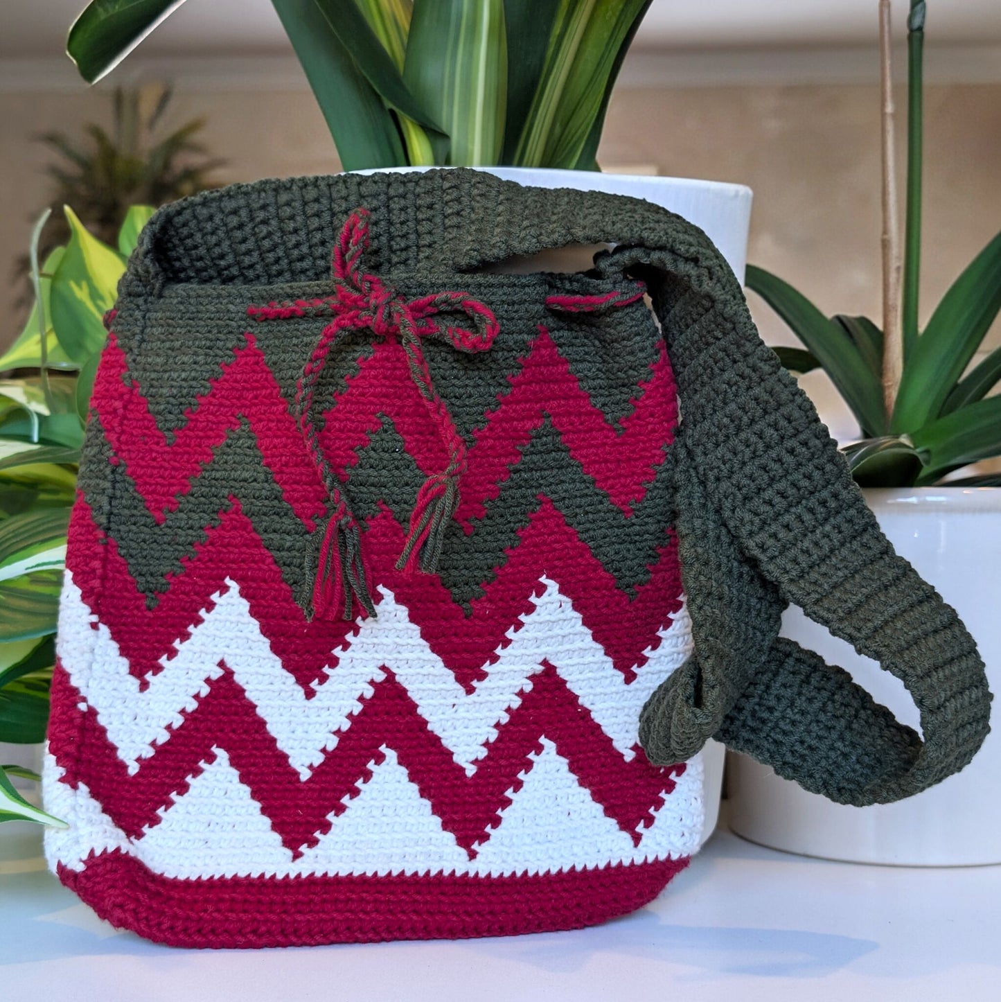 Shoulder Bag - Zigzag Pattern