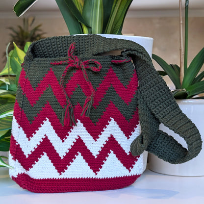 Shoulder Bag - Zigzag Pattern