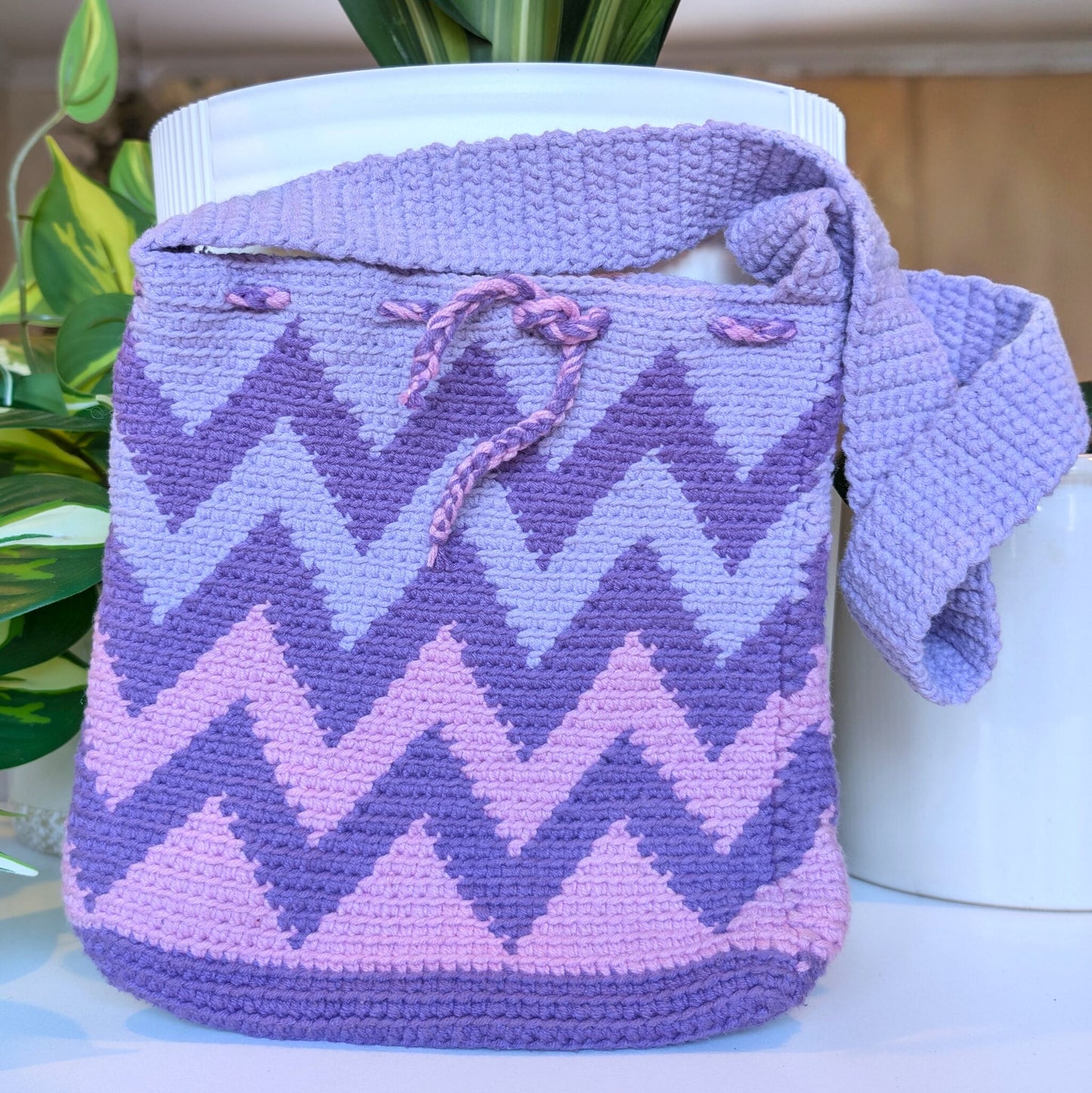 Shoulder Bag - Zigzag Pattern