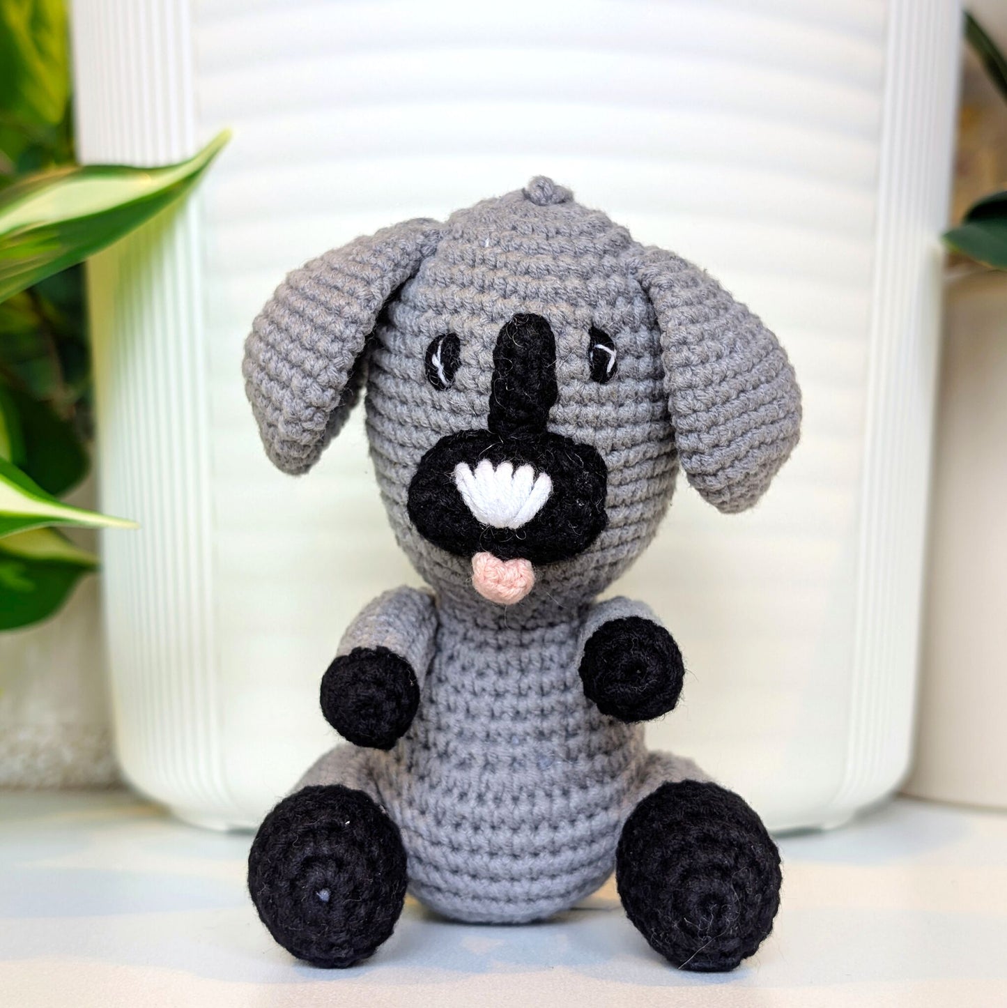 Sitting Dog Crochet Plushie