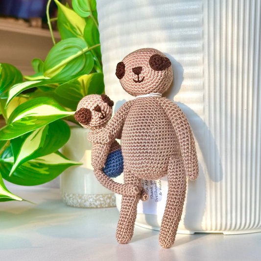 Sloth and Baby Amigurumi - Handmade Crochet Plushie