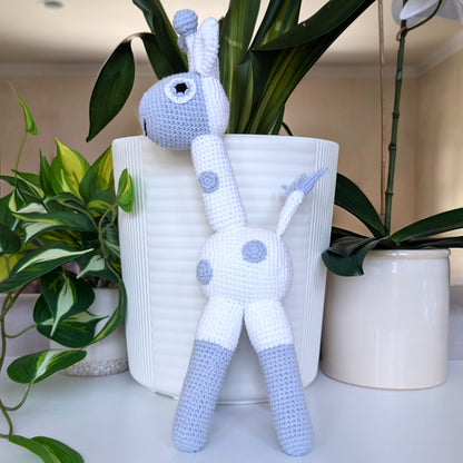 Giraffe Standing in Spots Amigurumi - Handmade Crochet Plushie