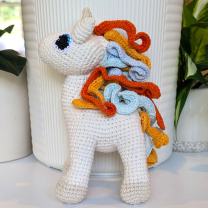 Unicorn (Beige Foot) - Large - Amigurumi Crochet Plushie