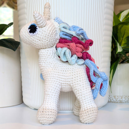 Unicorn (Beige Foot) - Large - Amigurumi Crochet Plushie