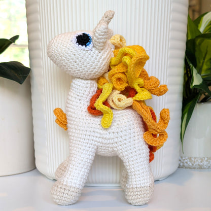 Unicorn (Beige Foot) - Large - Amigurumi Crochet Plushie