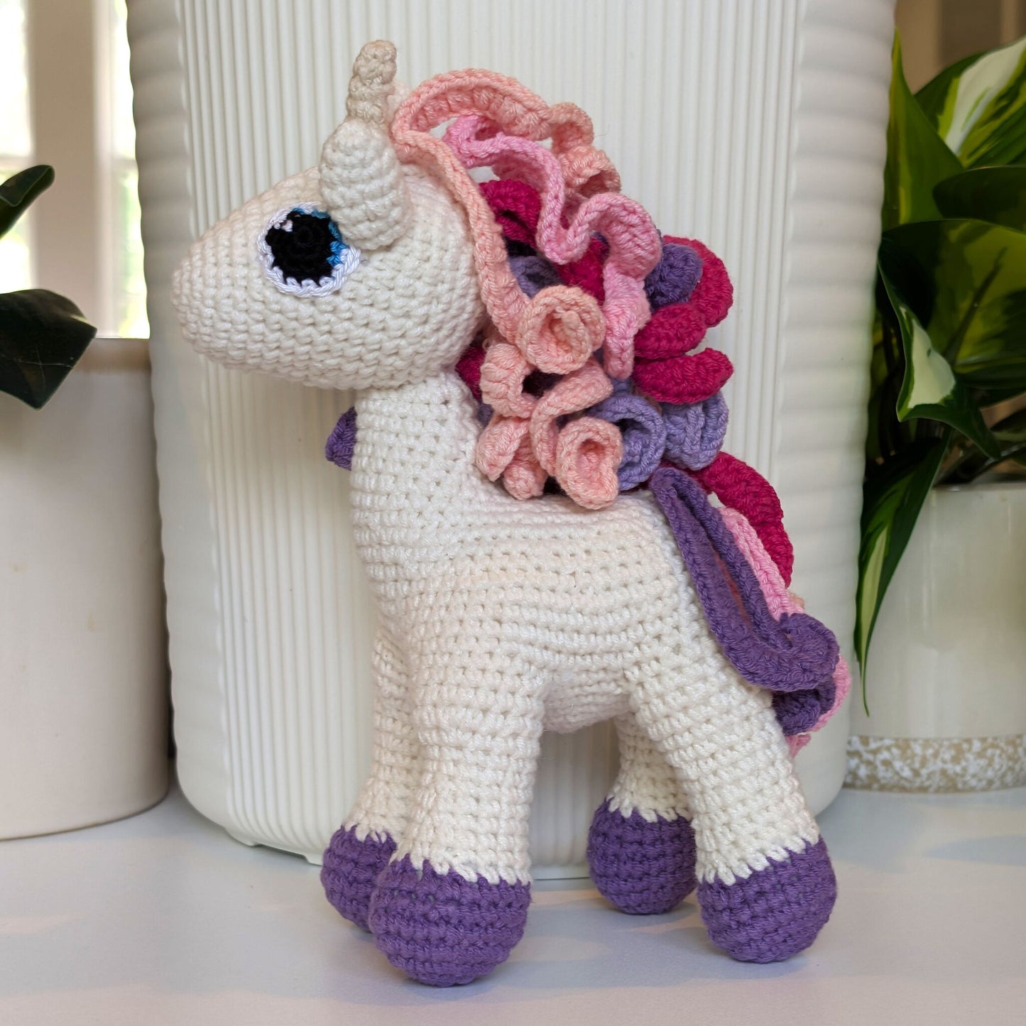 Unicorn (Purple Shade Foot) - Large - Amigurumi Crochet Plushie